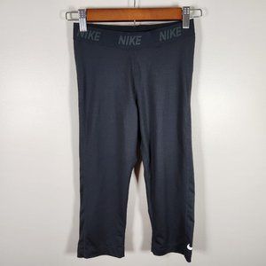 Nike Dri Fit Leggings Women S Black Compression Activewear Training Capri Pants